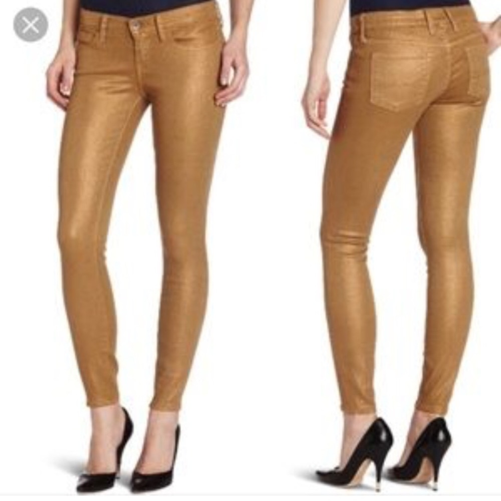 Lucky Brand | Gold Bronze Metallic Jeans - Picture 1 of 8